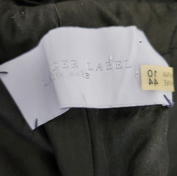 Vera Wang Lavender Label Strapless Black Satin Ruchrd Cocktail Dress Size 10 - Picture 4 of 4